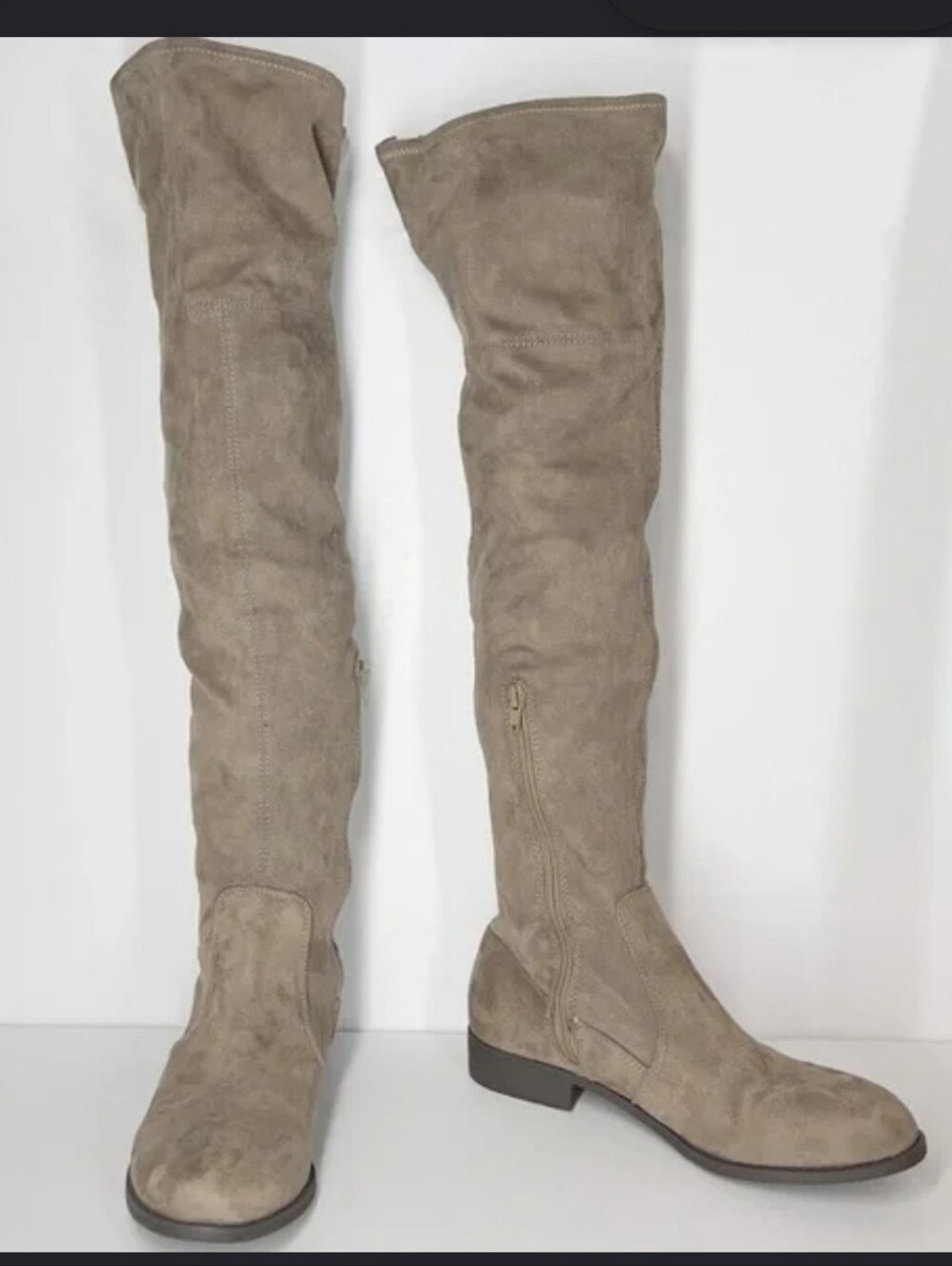 Chinese Laundry Taupe Over-the-Knee Suede Boots Size 9